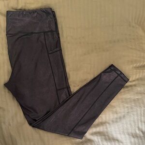 CVG- Black Shine/Holographic Leggings with Side Pockets